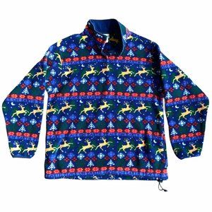Vintage 90's L.L. Bean Christmas Fleece Large